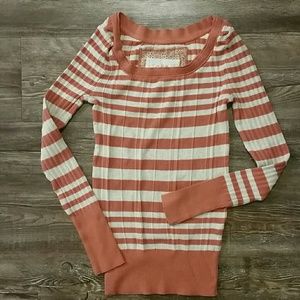 Orange striped long sleeve Size Medium